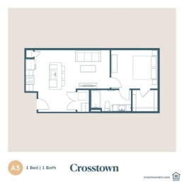 It's as easy as one, two, three in the A3 floorplan. Discover just how simple your life can be at Crosstown — visit our website today! Instagram post from @crosstownatx on March 10, 2025 00:00:00am
